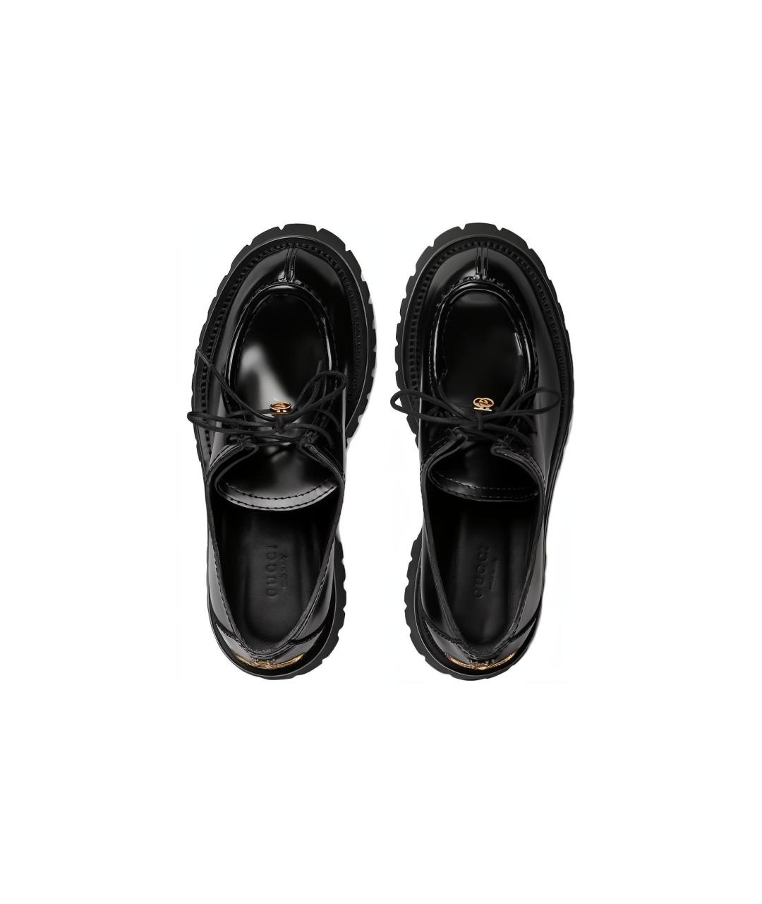 GUCCI Черные кожаные лоферы, фото 3