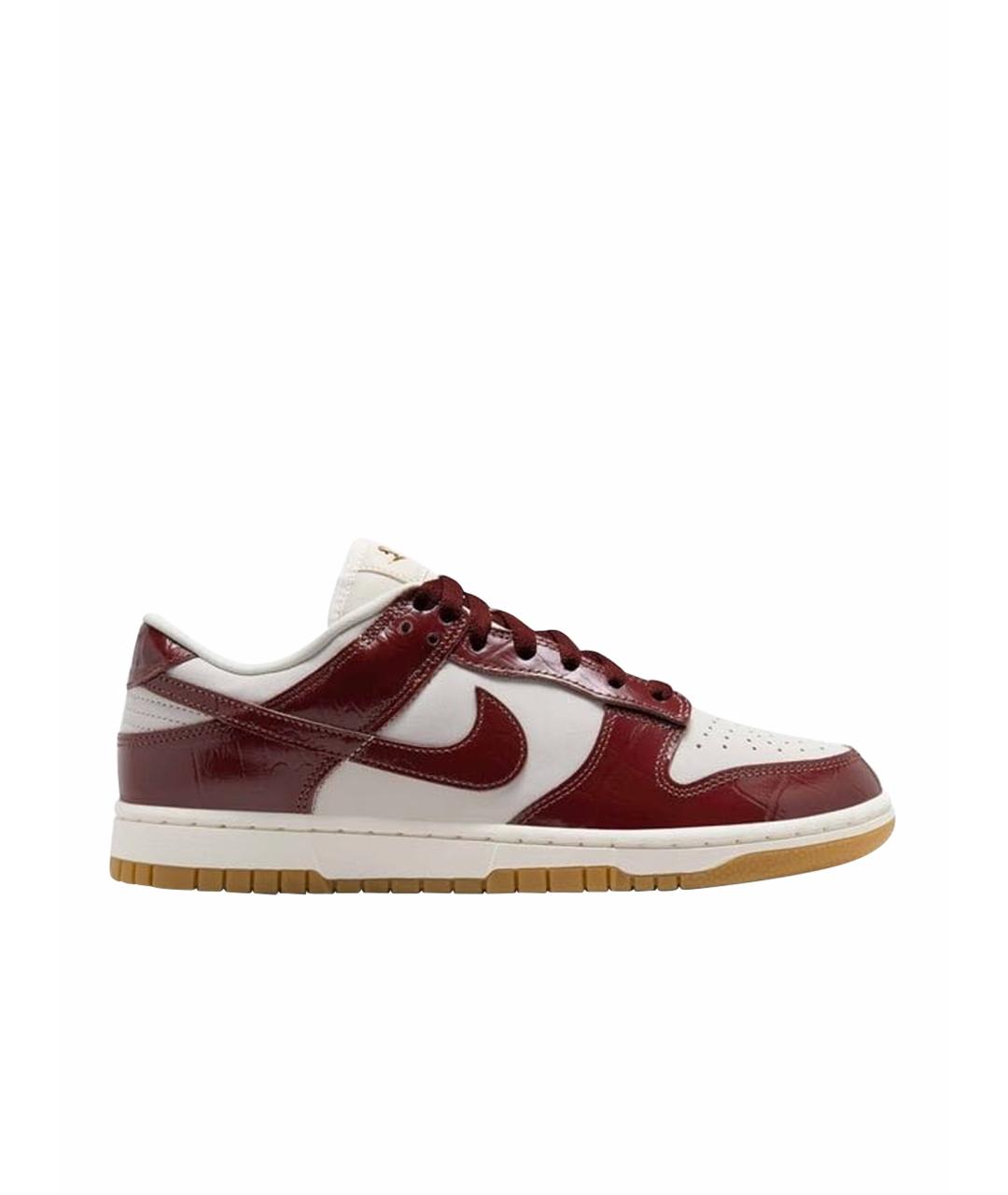 NIKE Бордовые кожаные кеды, фото 1