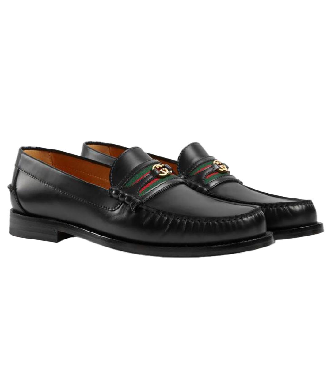 GUCCI Черные кожаные лоферы, фото 2