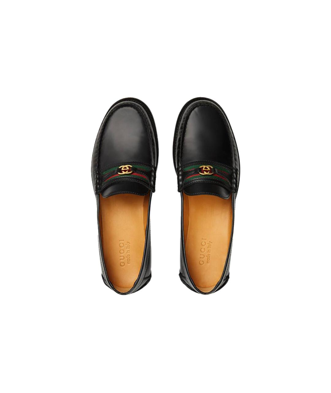 GUCCI Черные кожаные лоферы, фото 3