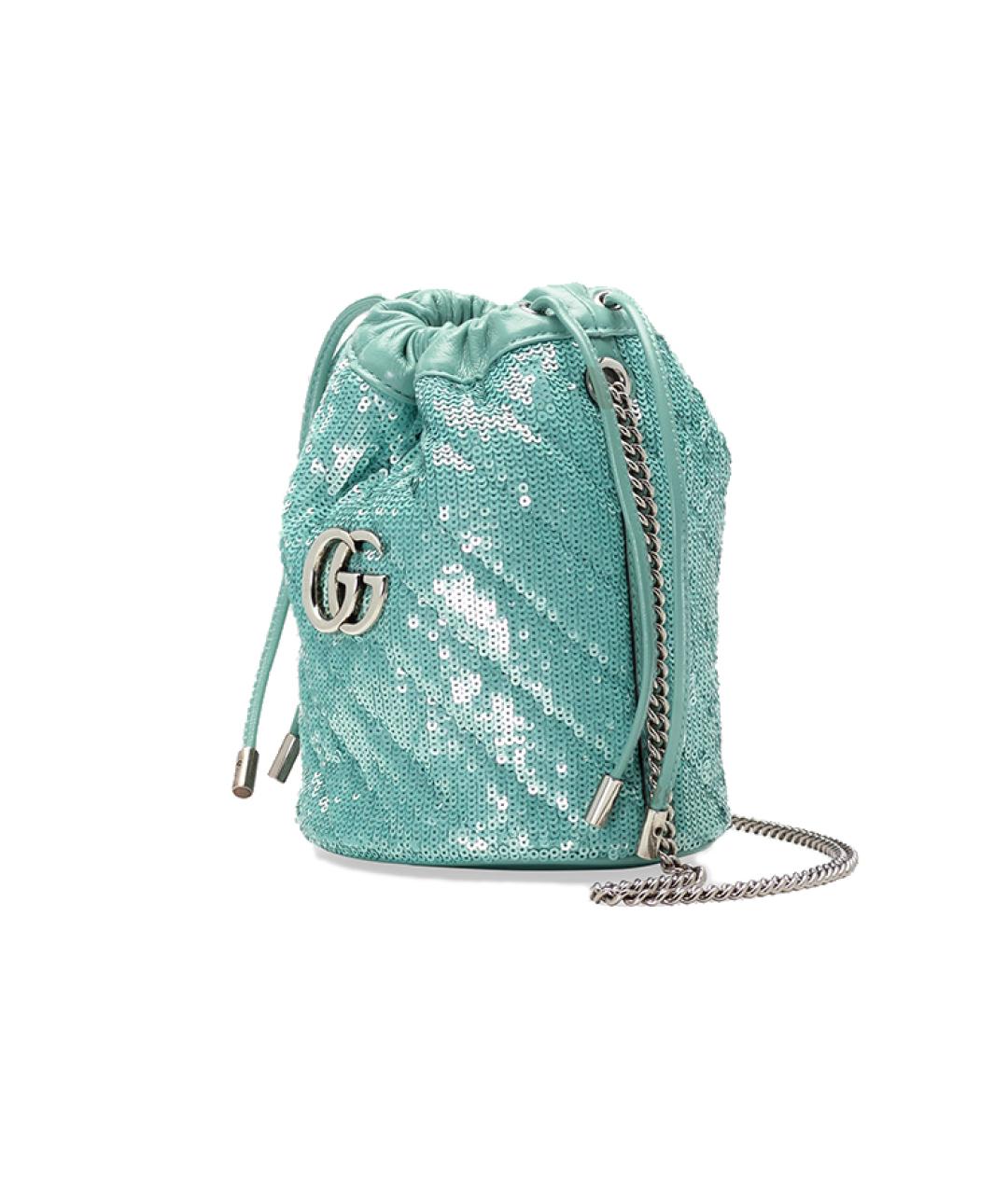 GUCCI Голубая кожаная сумка через плечо, фото 2