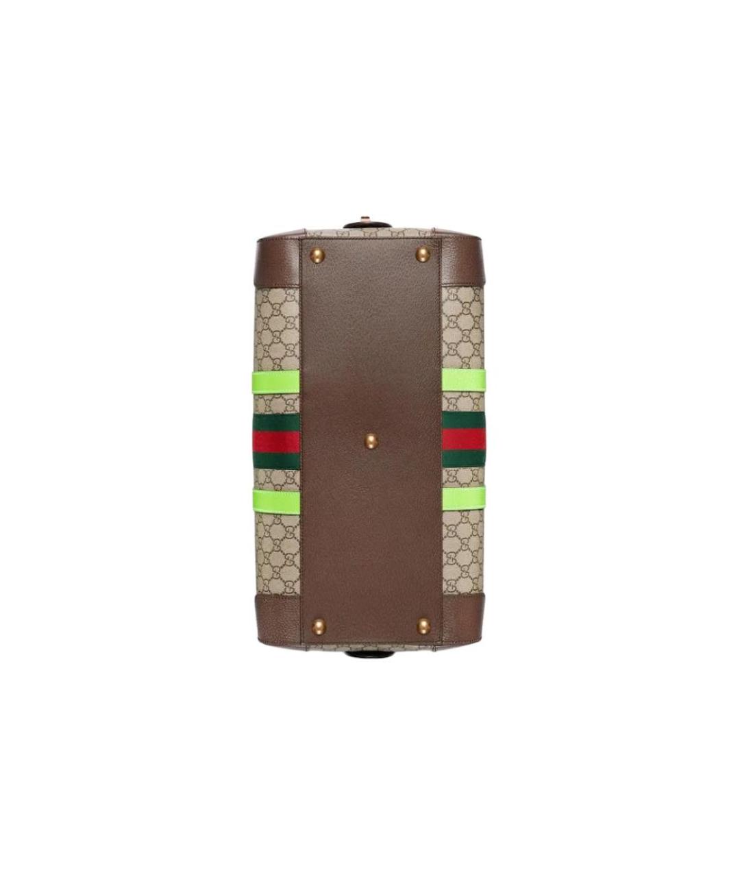 GUCCI Бежевая дорожная/спортивная сумка из канвы, фото 5