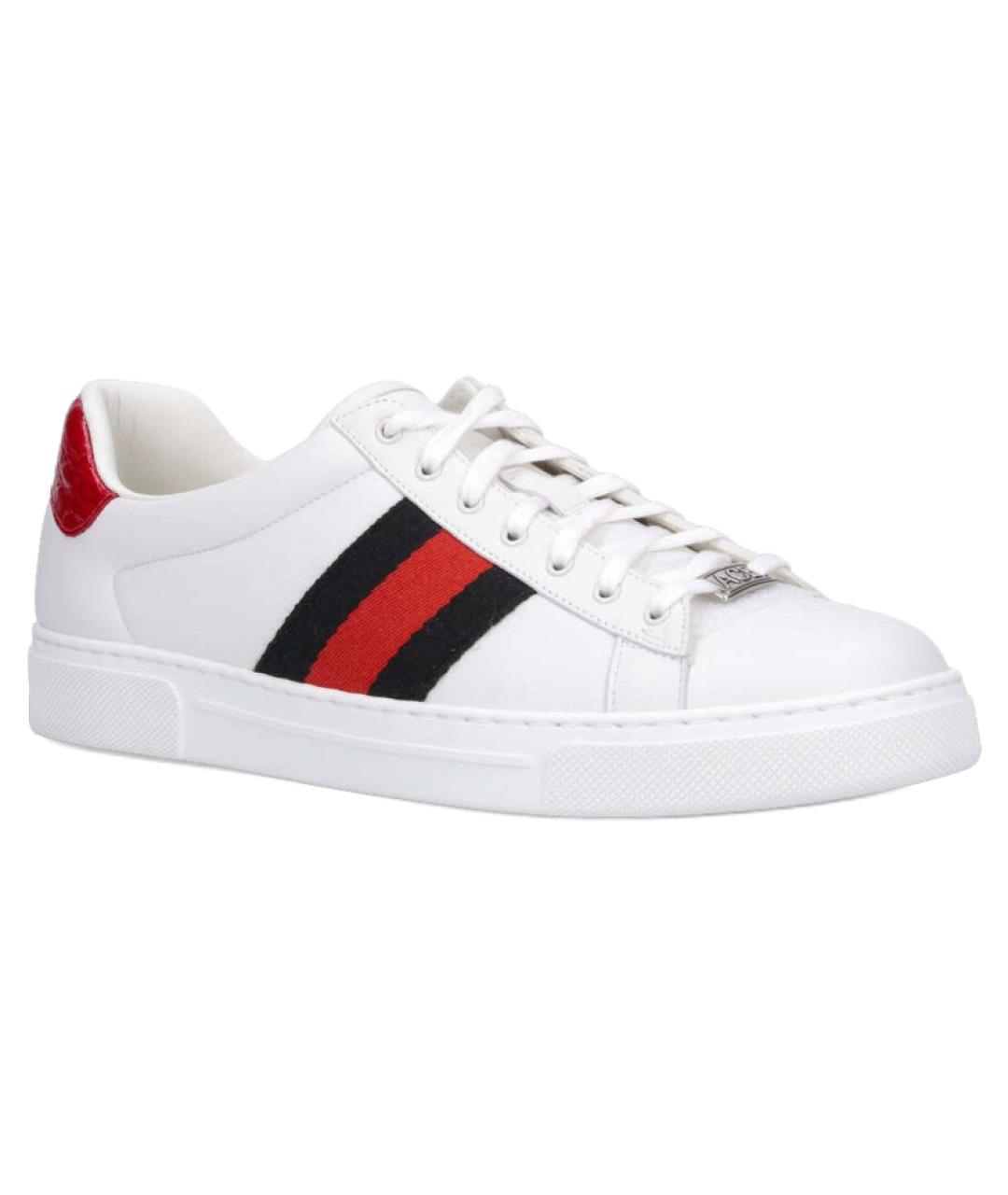 GUCCI Белые низкие кроссовки / кеды, фото 3