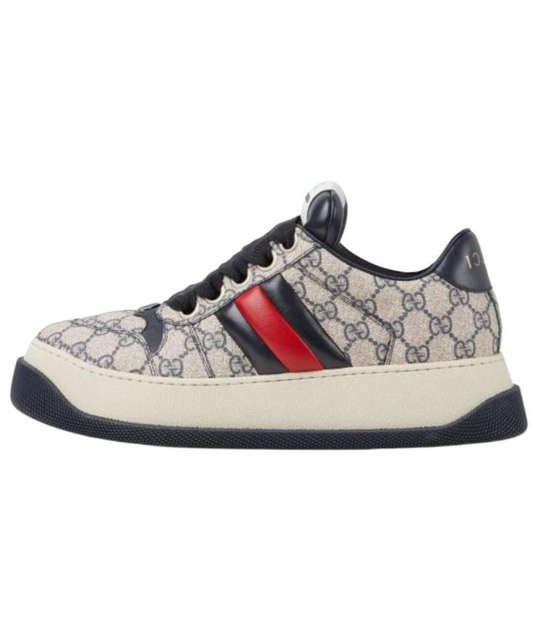 GUCCI Бежевые низкие кроссовки / кеды, фото 2