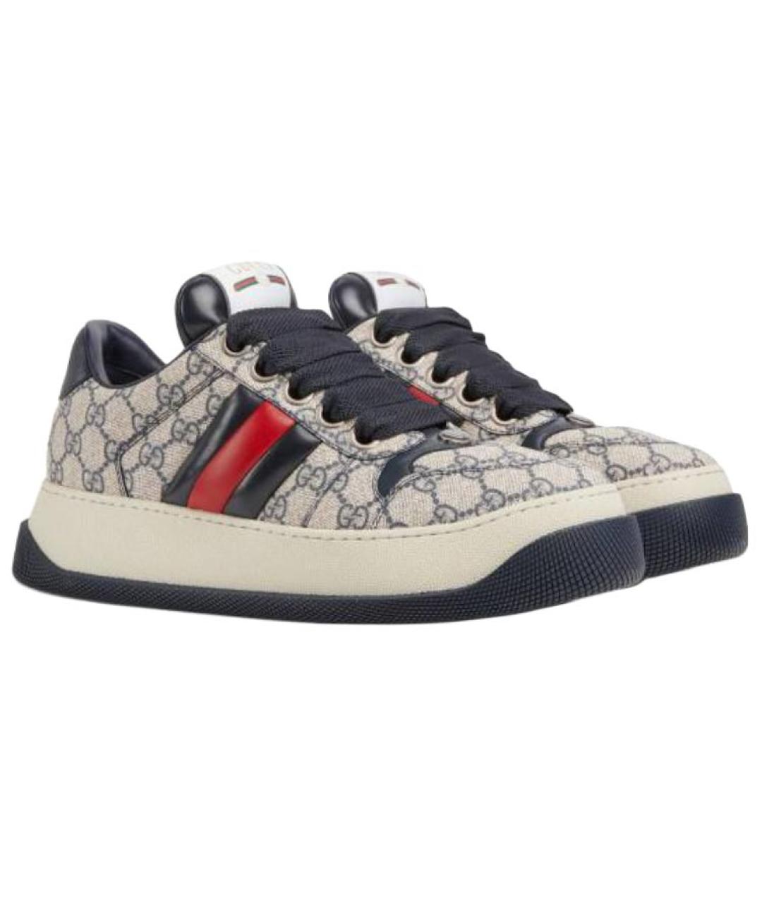 GUCCI Бежевые низкие кроссовки / кеды, фото 3
