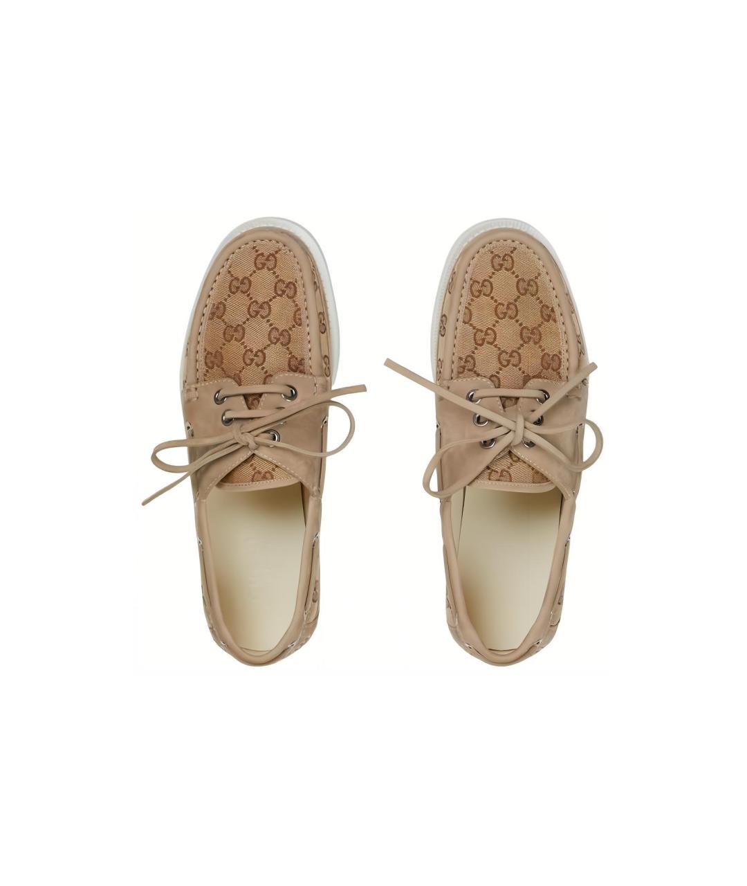GUCCI Бежевые лоферы, фото 4