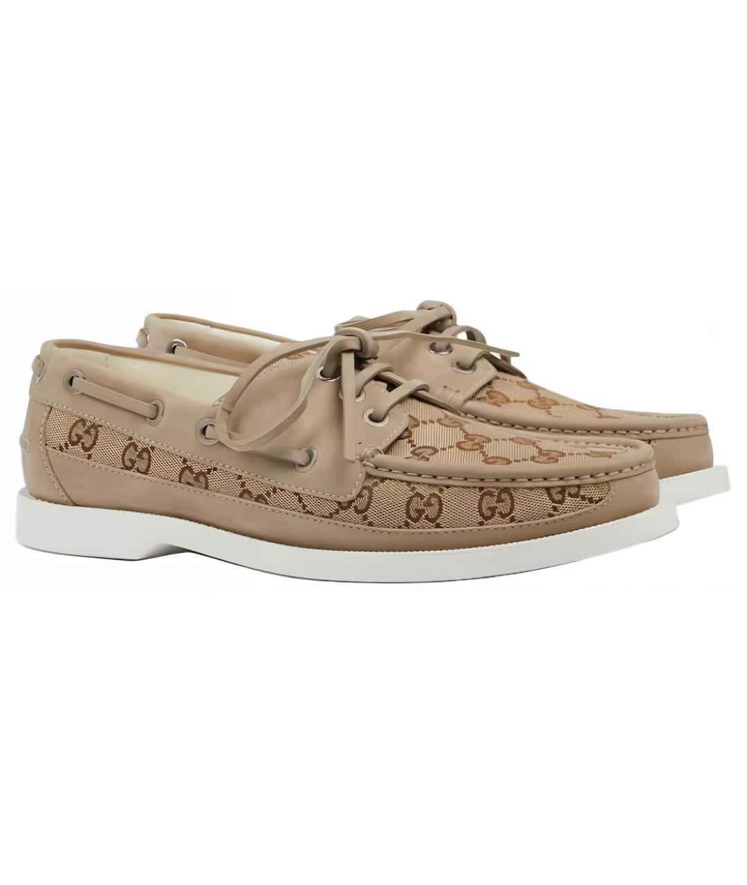 GUCCI Бежевые лоферы, фото 3