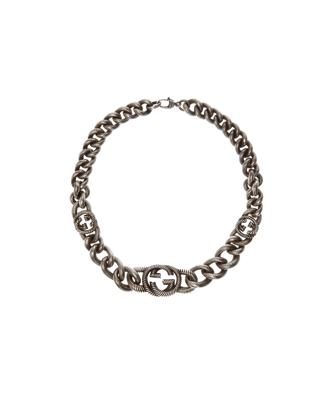 GUCCI Серебряная серебряная цепочка, фото 1