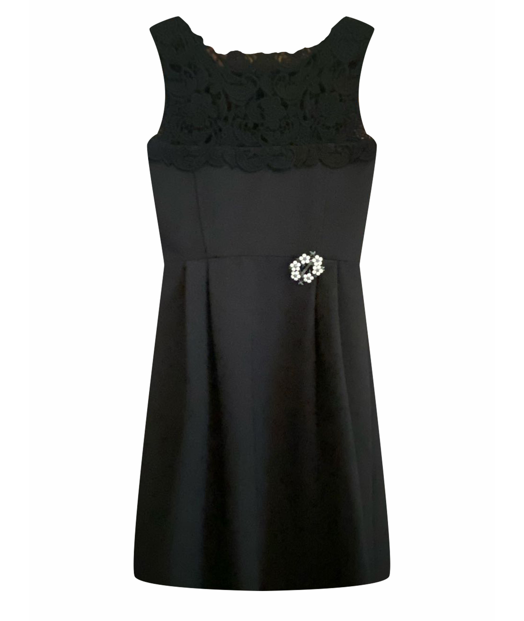 ERMANNO SCERVINO Черное креповое коктейльное платье, фото 1