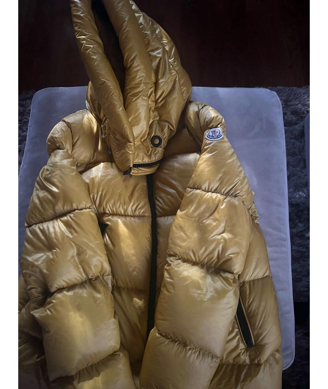 MONCLER Горчичный пуховик, фото 4