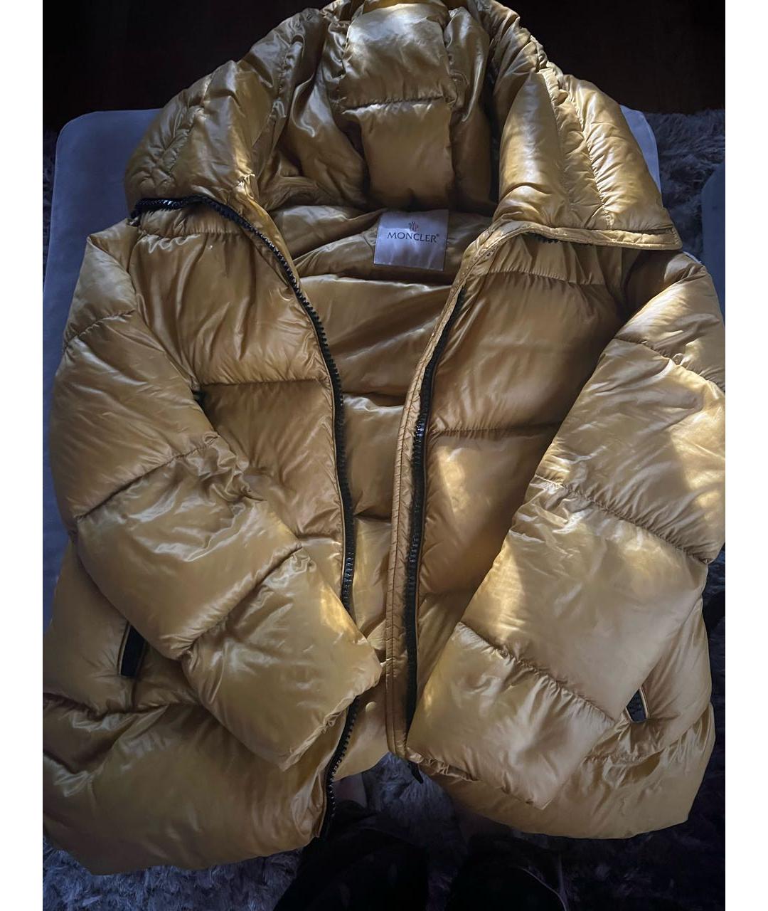 MONCLER Горчичный пуховик, фото 3