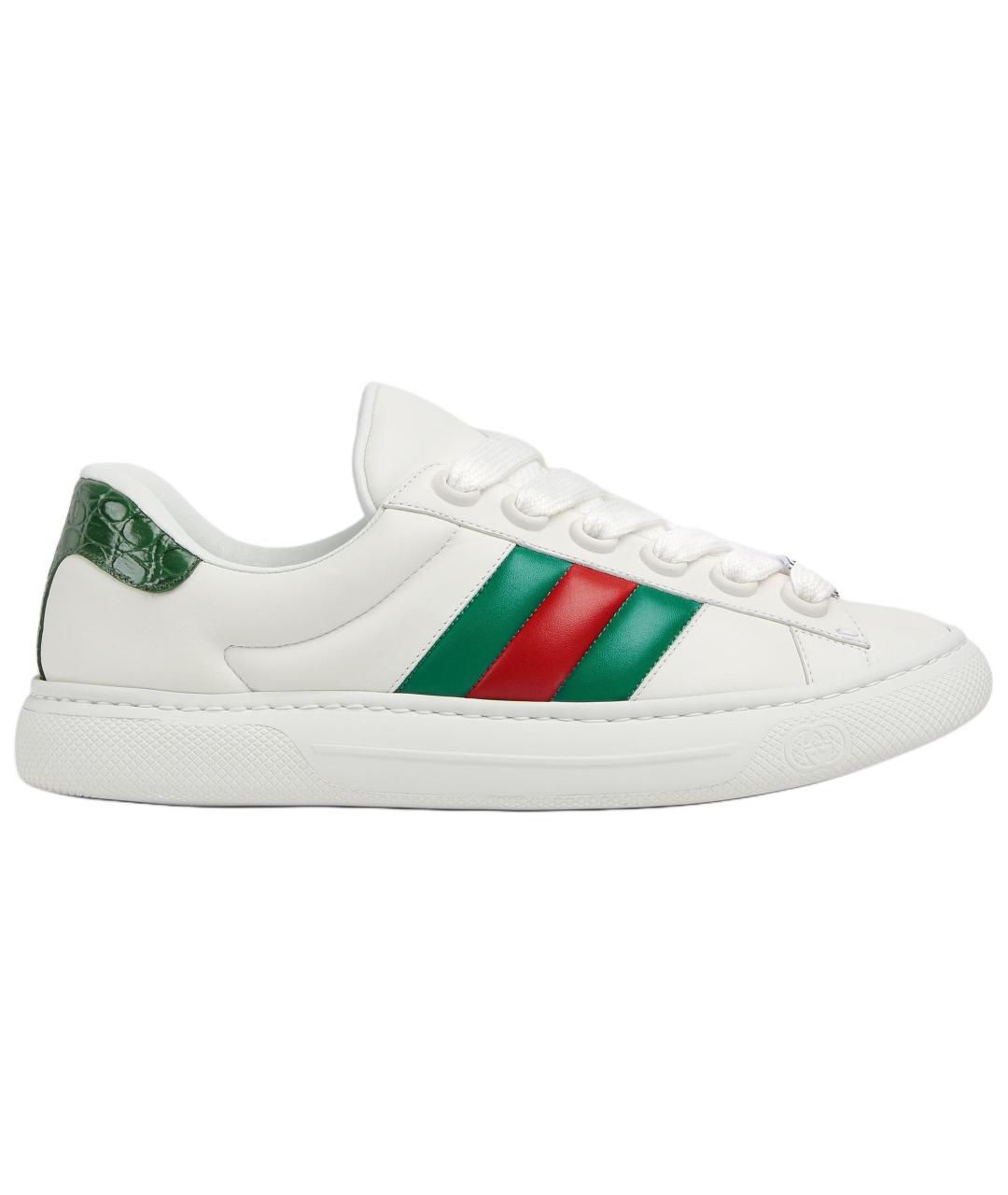 GUCCI Белые низкие кроссовки / кеды, фото 1