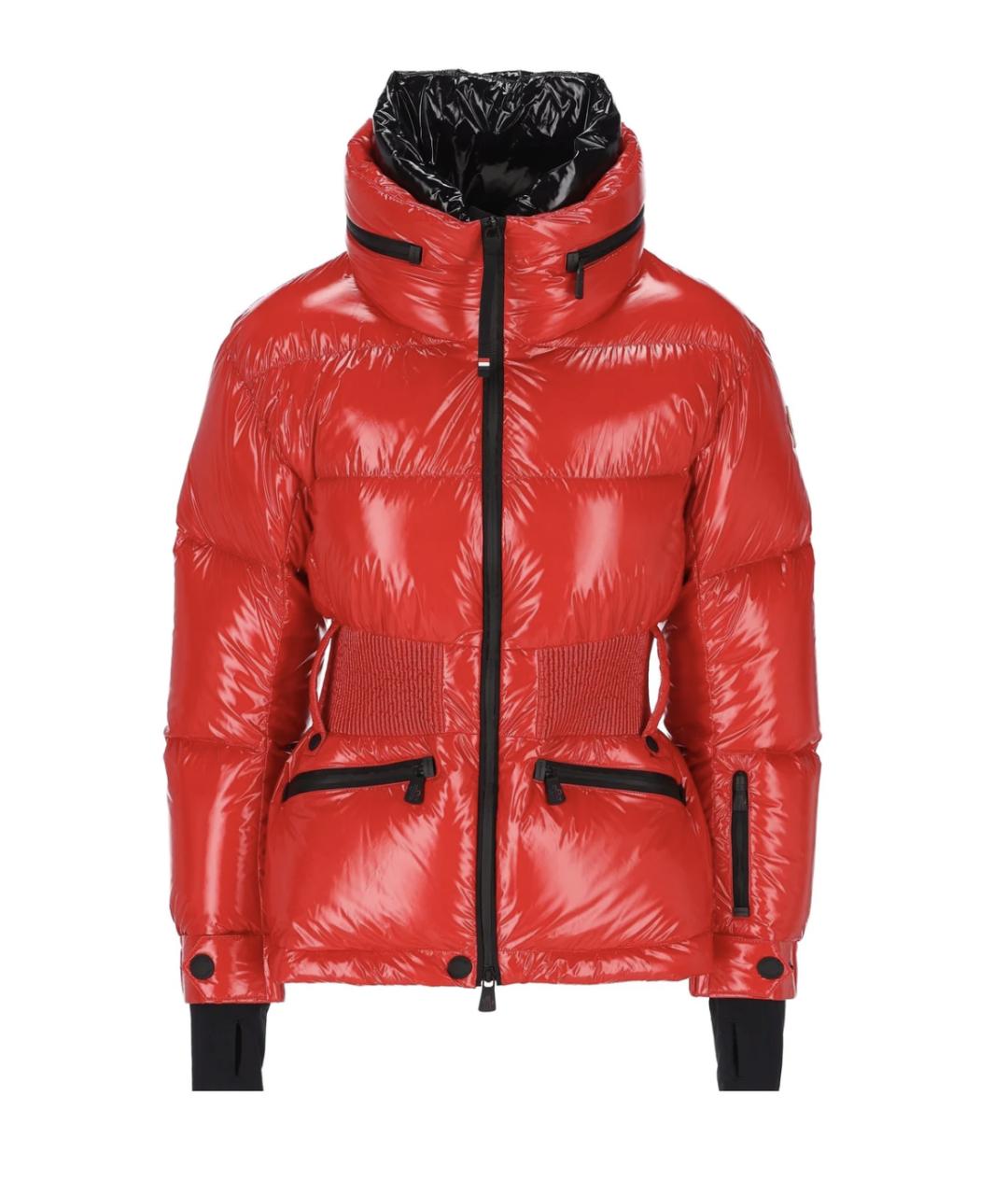 MONCLER Красная полиамидовая куртка, фото 1
