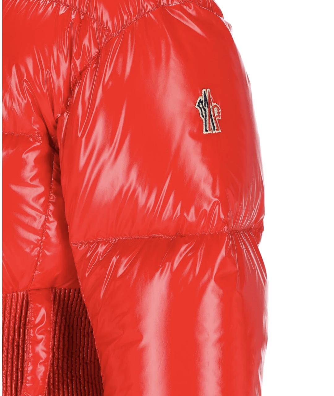 MONCLER Красная полиамидовая куртка, фото 3