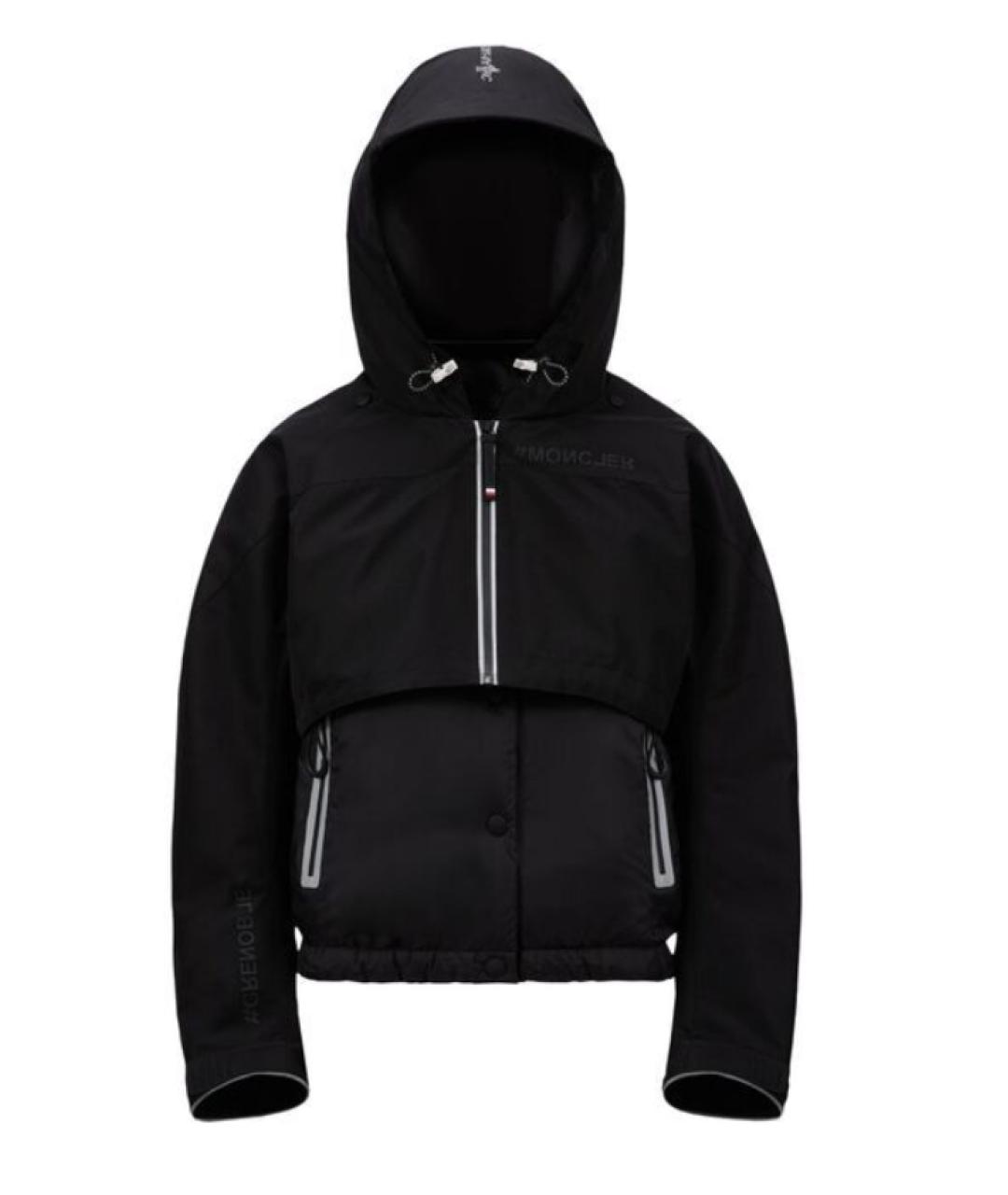 MONCLER Черная синтетическая куртка, фото 1