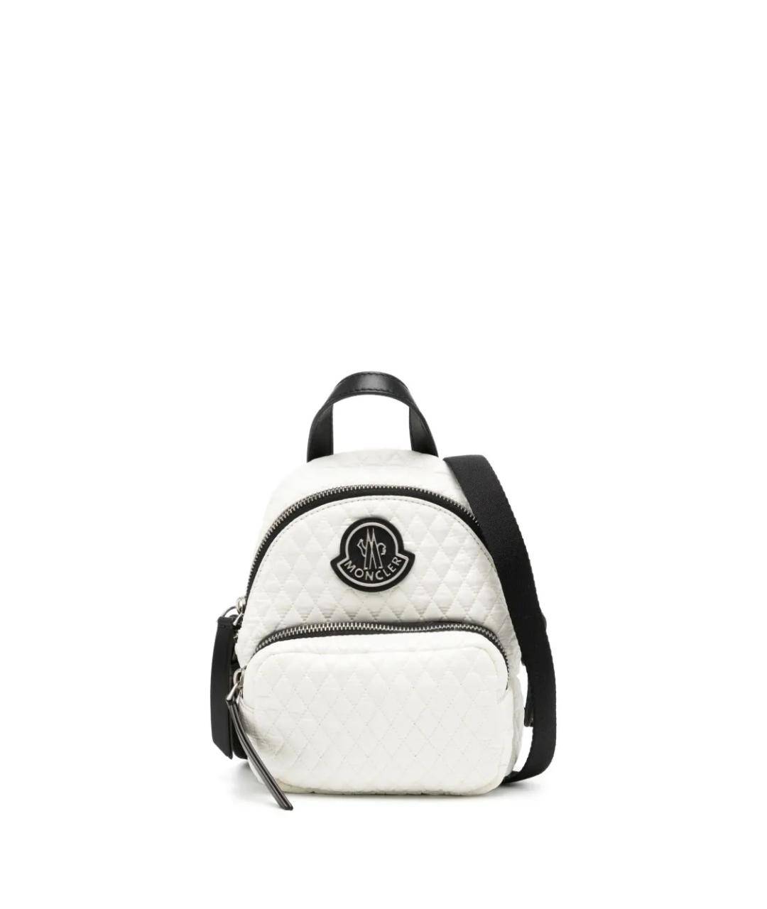 MONCLER Белый синтетический рюкзак, фото 1