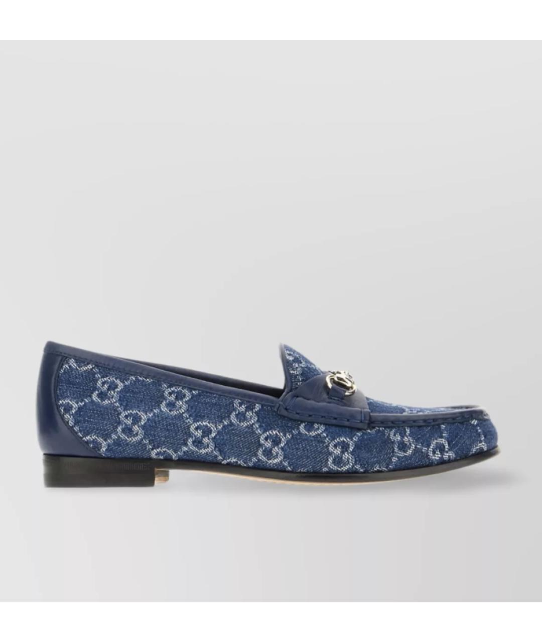 GUCCI Синие лоферы, фото 4