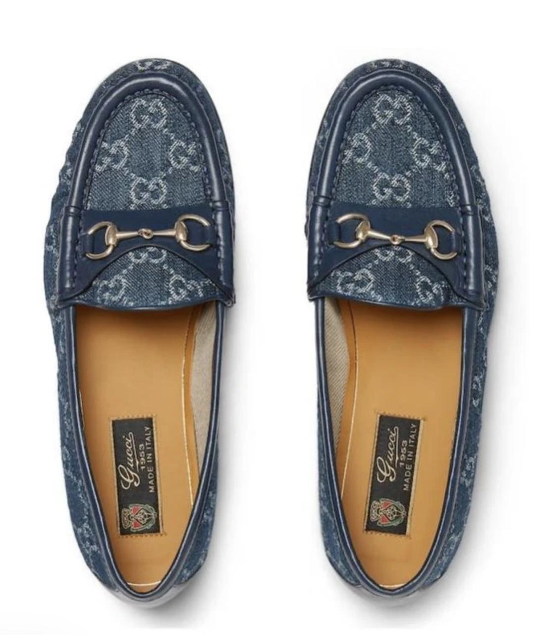 GUCCI Синие лоферы, фото 3