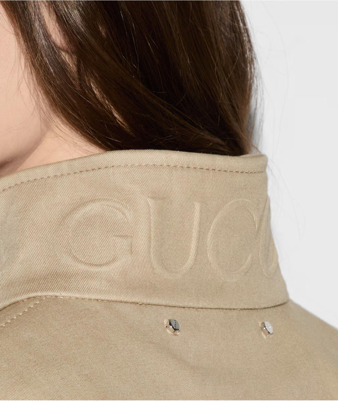 GUCCI Бежевая хлопковая куртка, фото 4