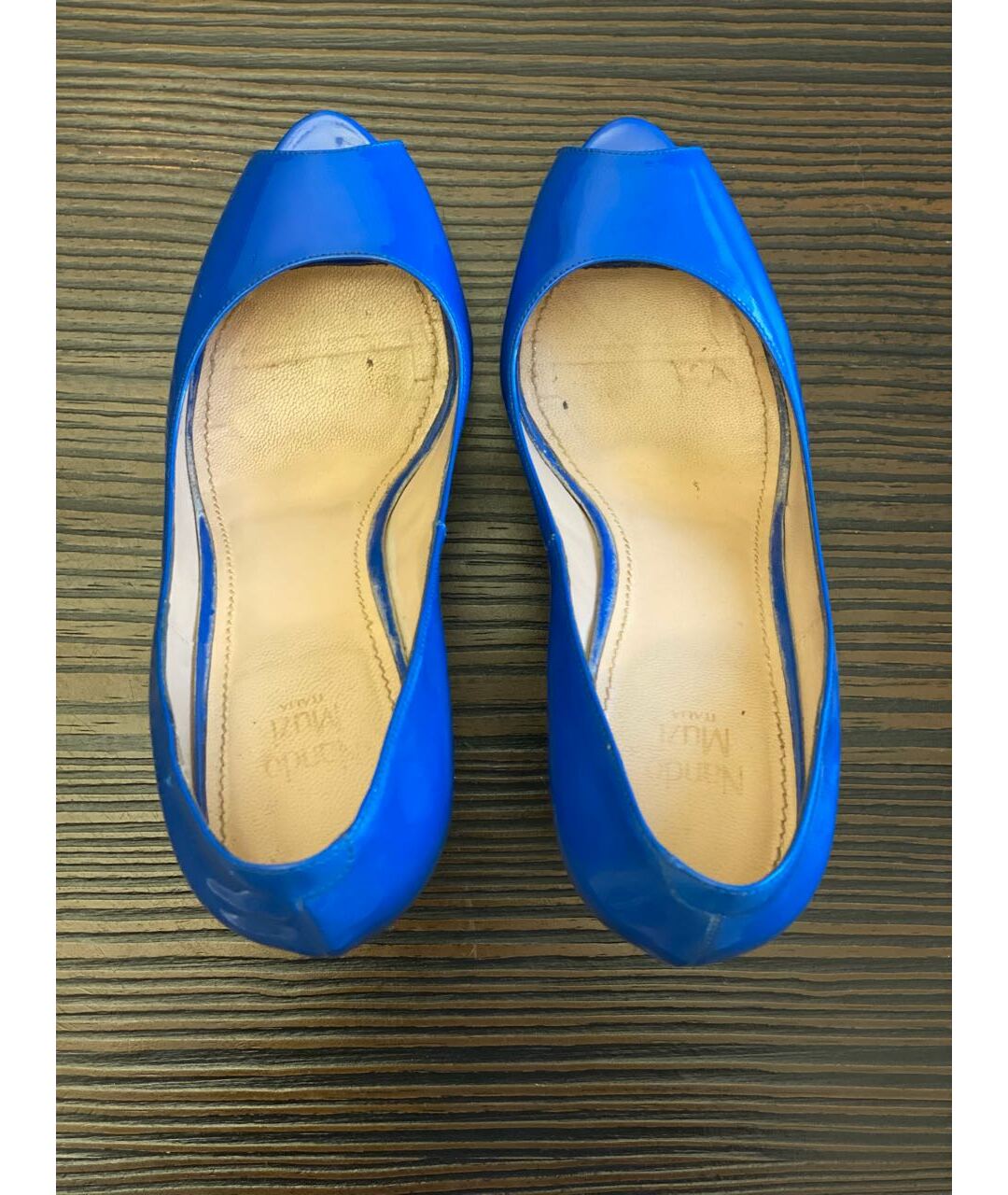 NANDO MUZI Синие туфли из лакированной кожи, фото 3