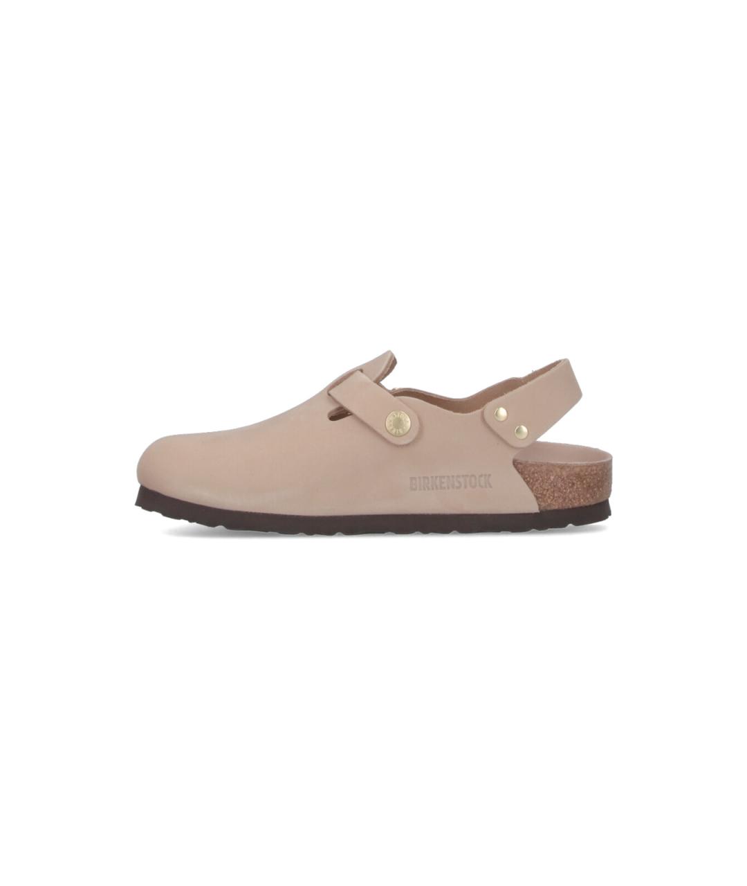 BIRKENSTOCK Бежевые кожаные сабо, фото 3