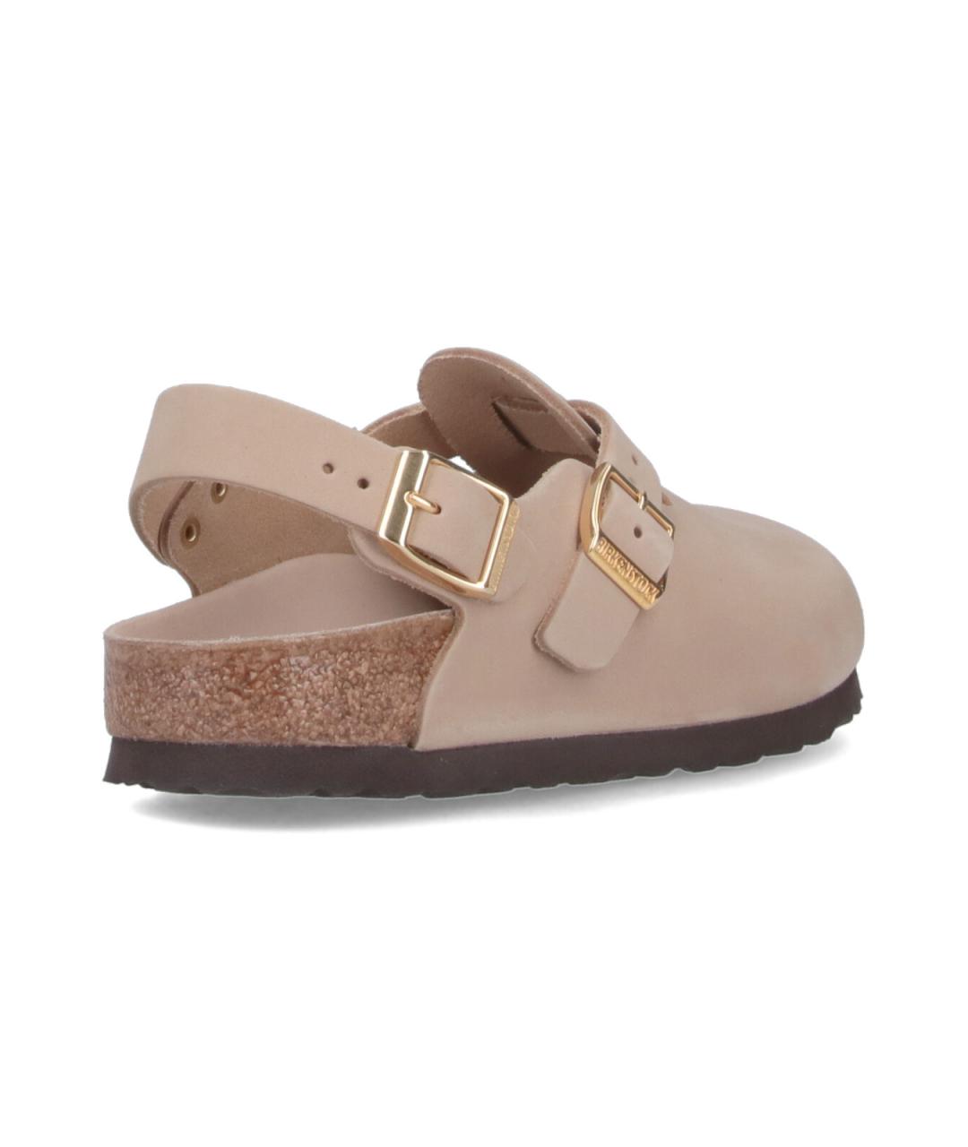 BIRKENSTOCK Бежевые кожаные сабо, фото 4