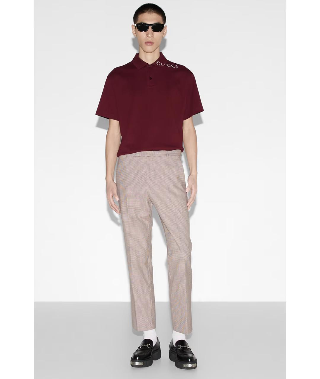 GUCCI Мульти шерстяные повседневные брюки, фото 2