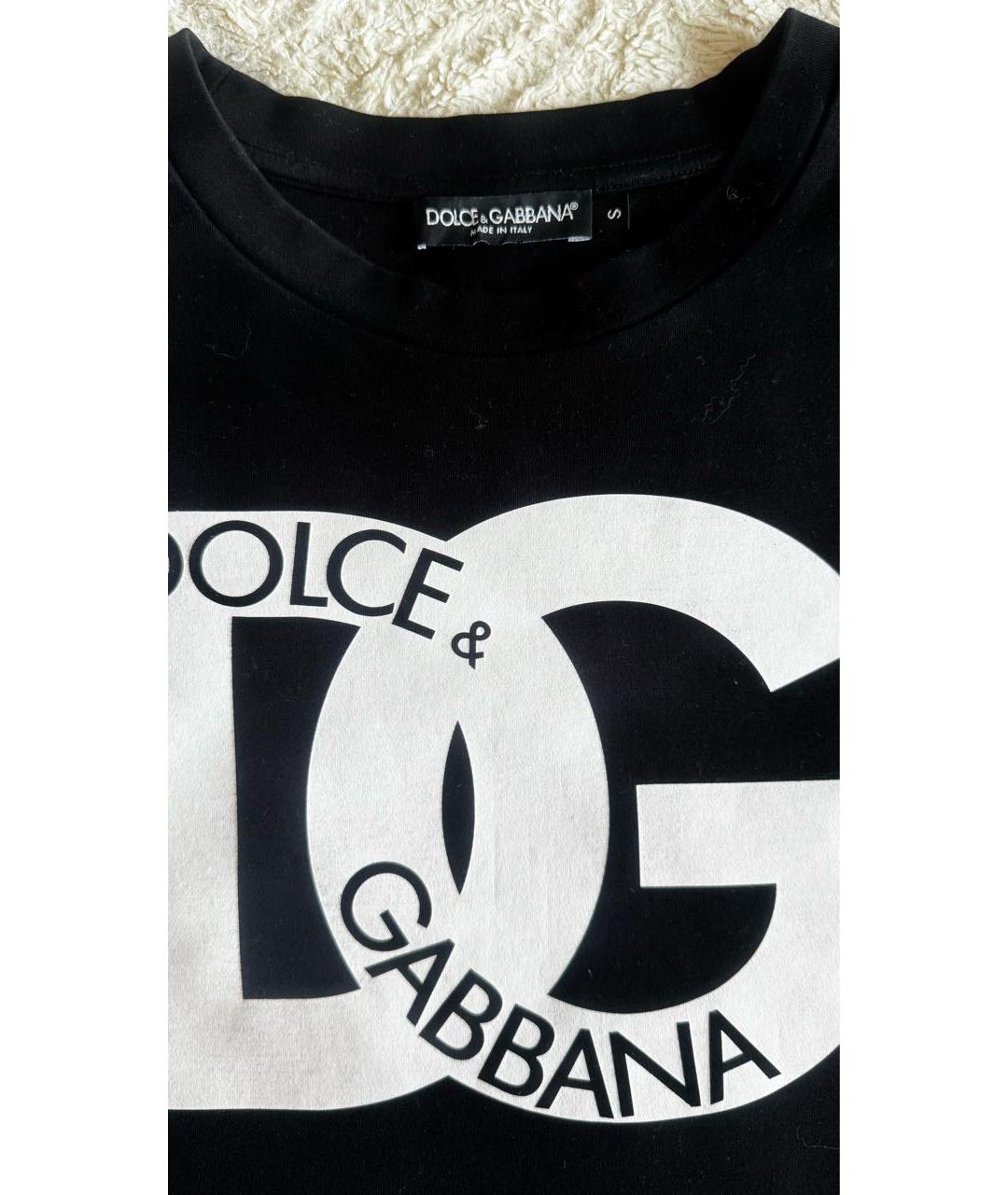 DOLCE&GABBANA Черная хлопковая футболка, фото 4
