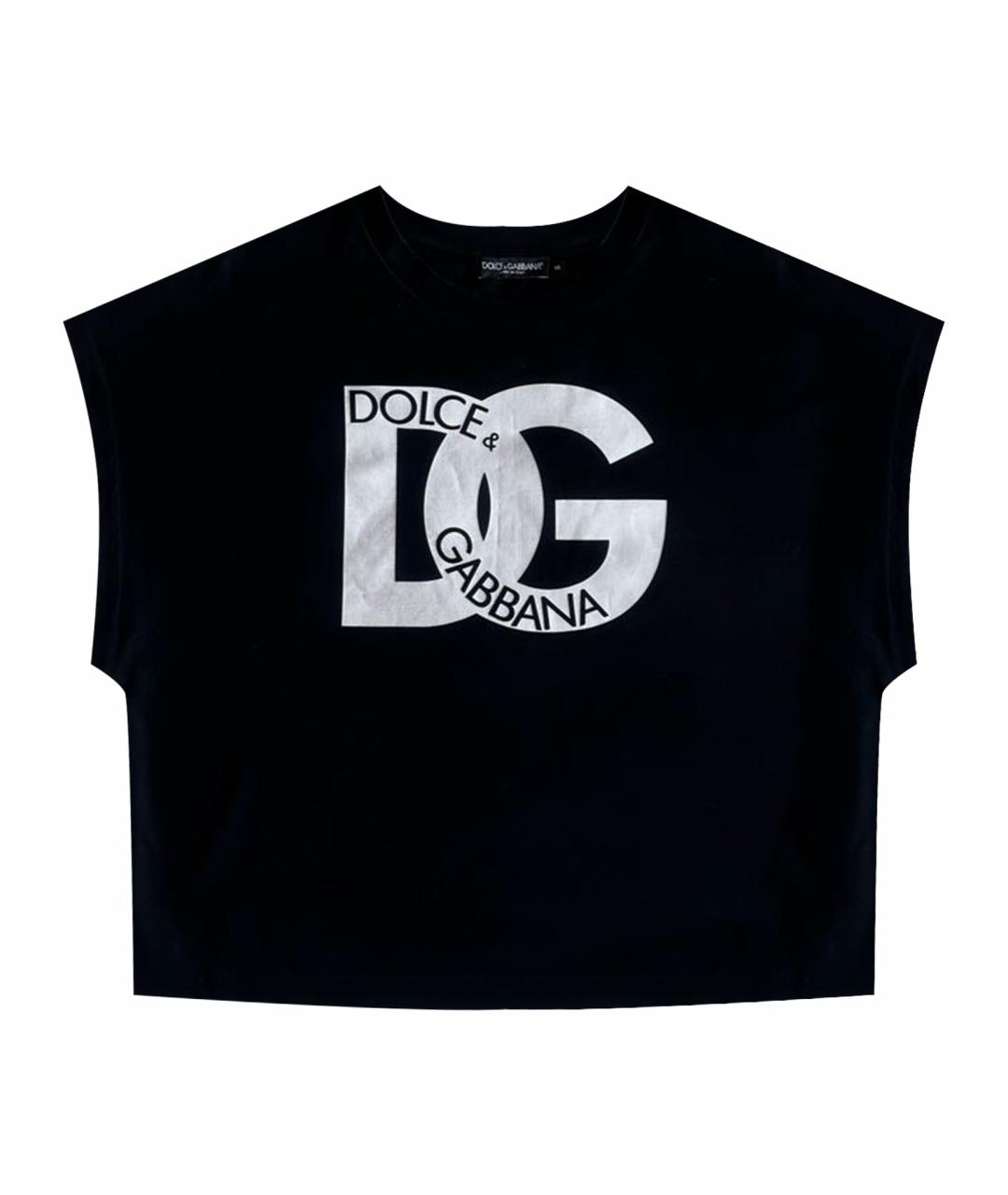 DOLCE&GABBANA Черная хлопковая футболка, фото 1