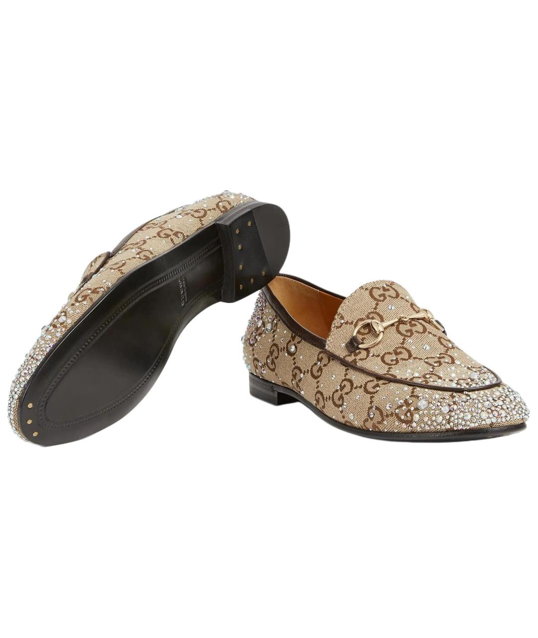 GUCCI Бежевые лоферы, фото 6