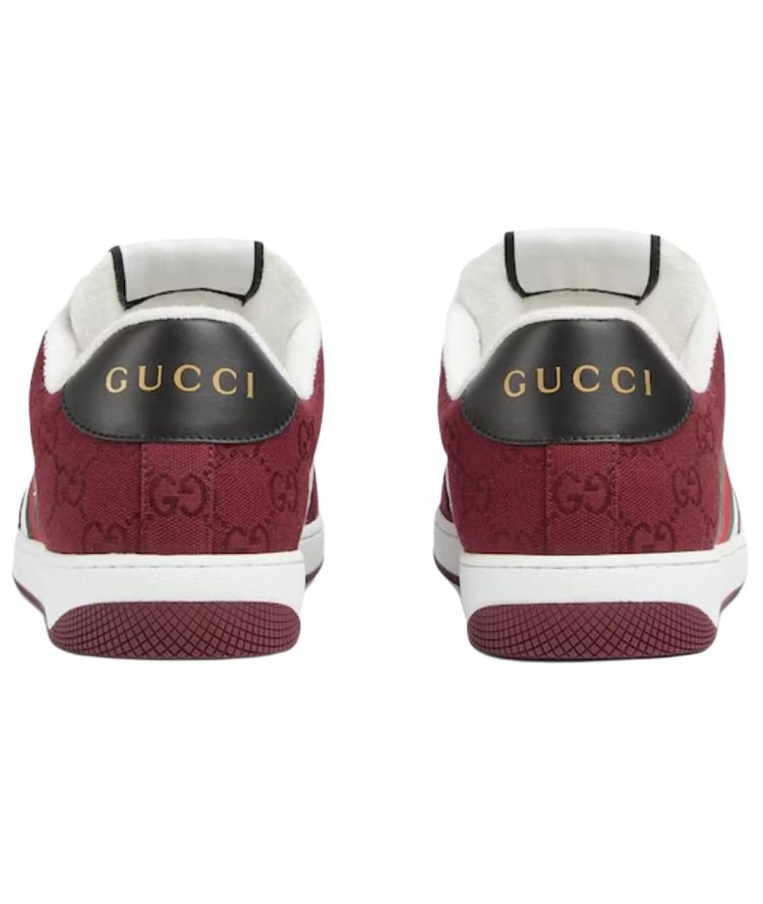 GUCCI Красные низкие кроссовки / кеды, фото 5