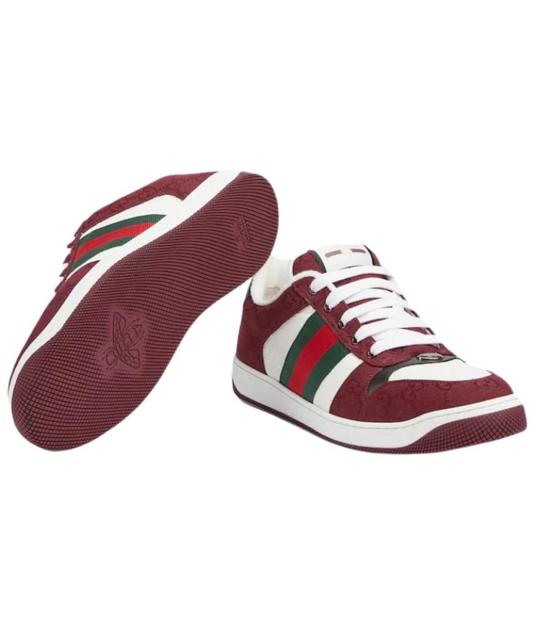 GUCCI Красные низкие кроссовки / кеды, фото 6