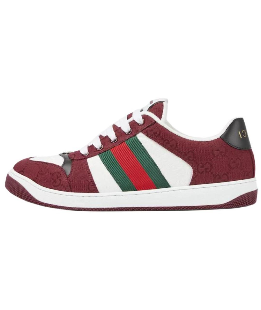 GUCCI Красные низкие кроссовки / кеды, фото 2