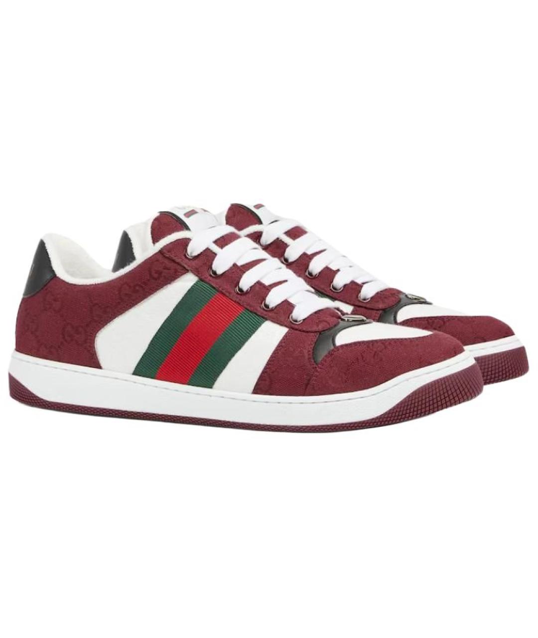 GUCCI Красные низкие кроссовки / кеды, фото 3