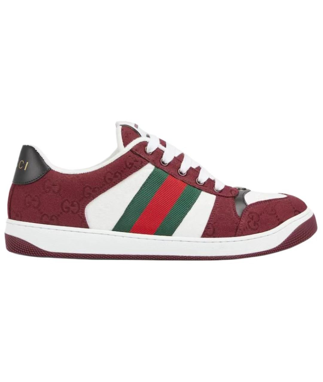 GUCCI Красные низкие кроссовки / кеды, фото 1