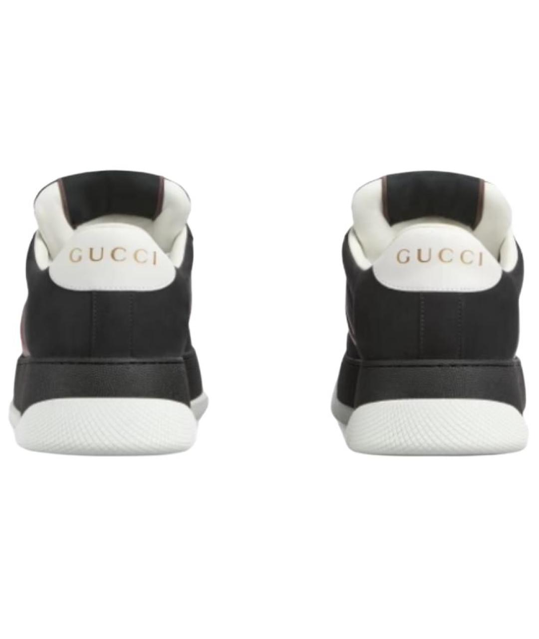 GUCCI Черные низкие кроссовки / кеды, фото 6
