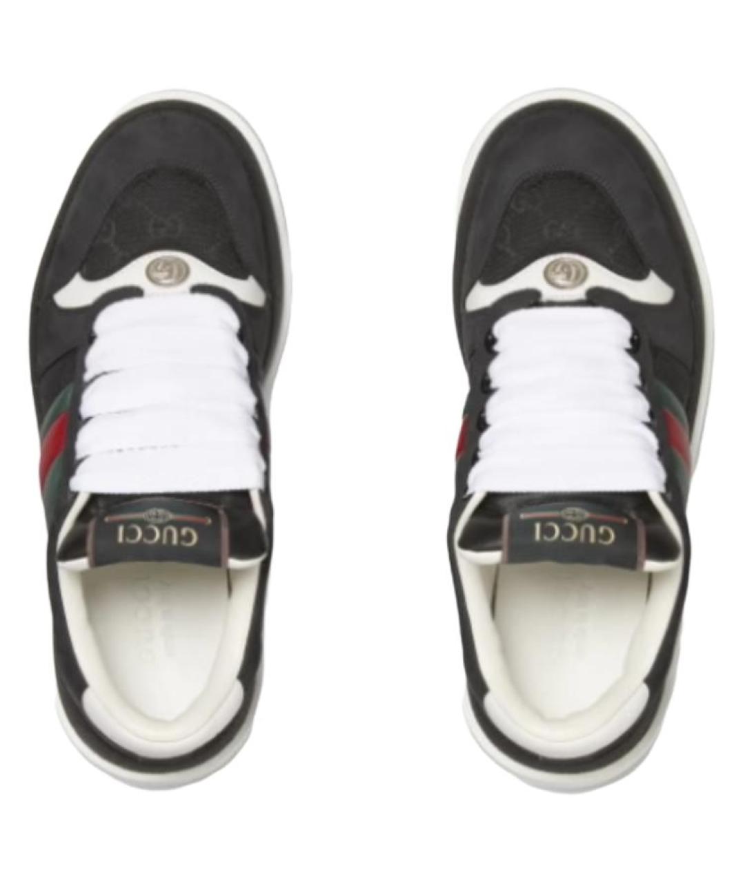 GUCCI Черные низкие кроссовки / кеды, фото 5