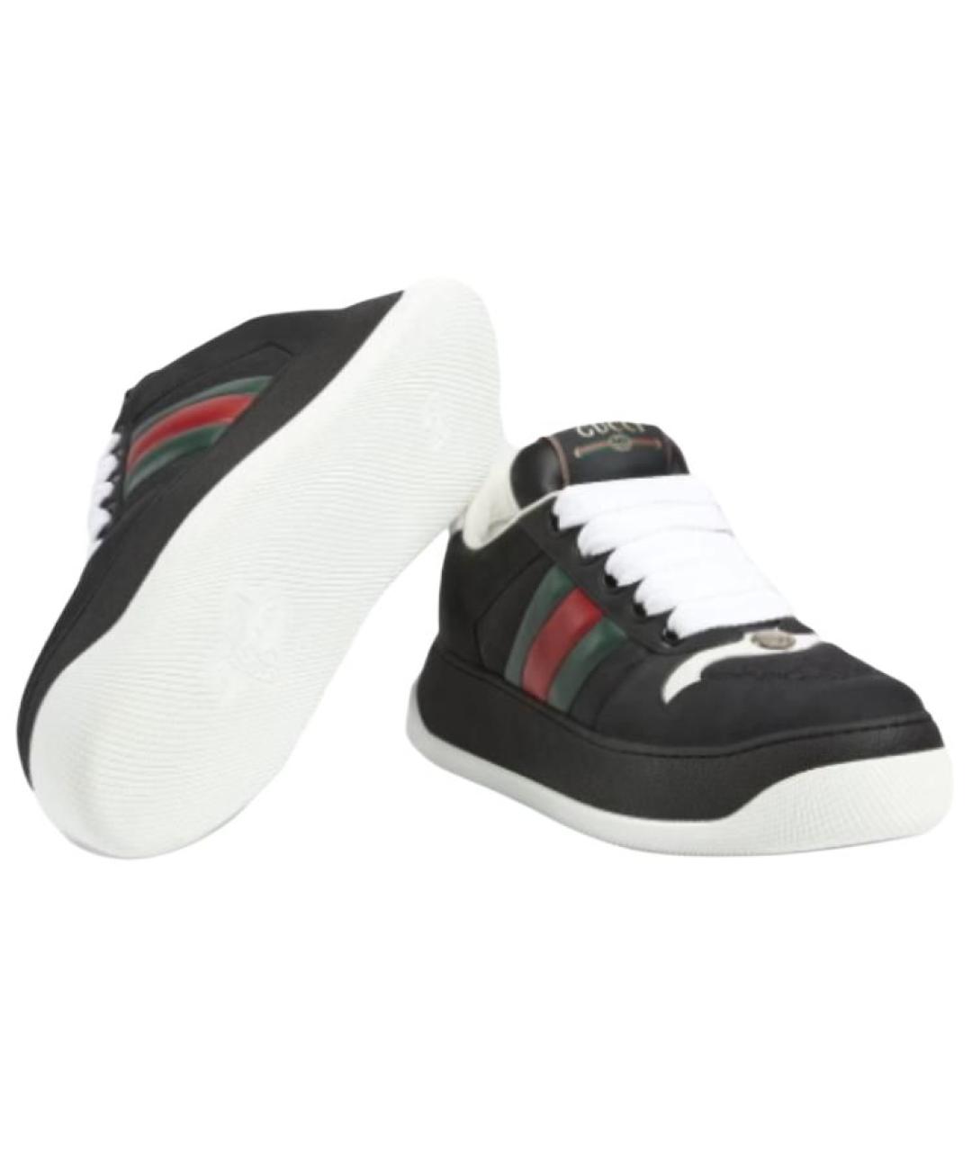 GUCCI Черные низкие кроссовки / кеды, фото 7