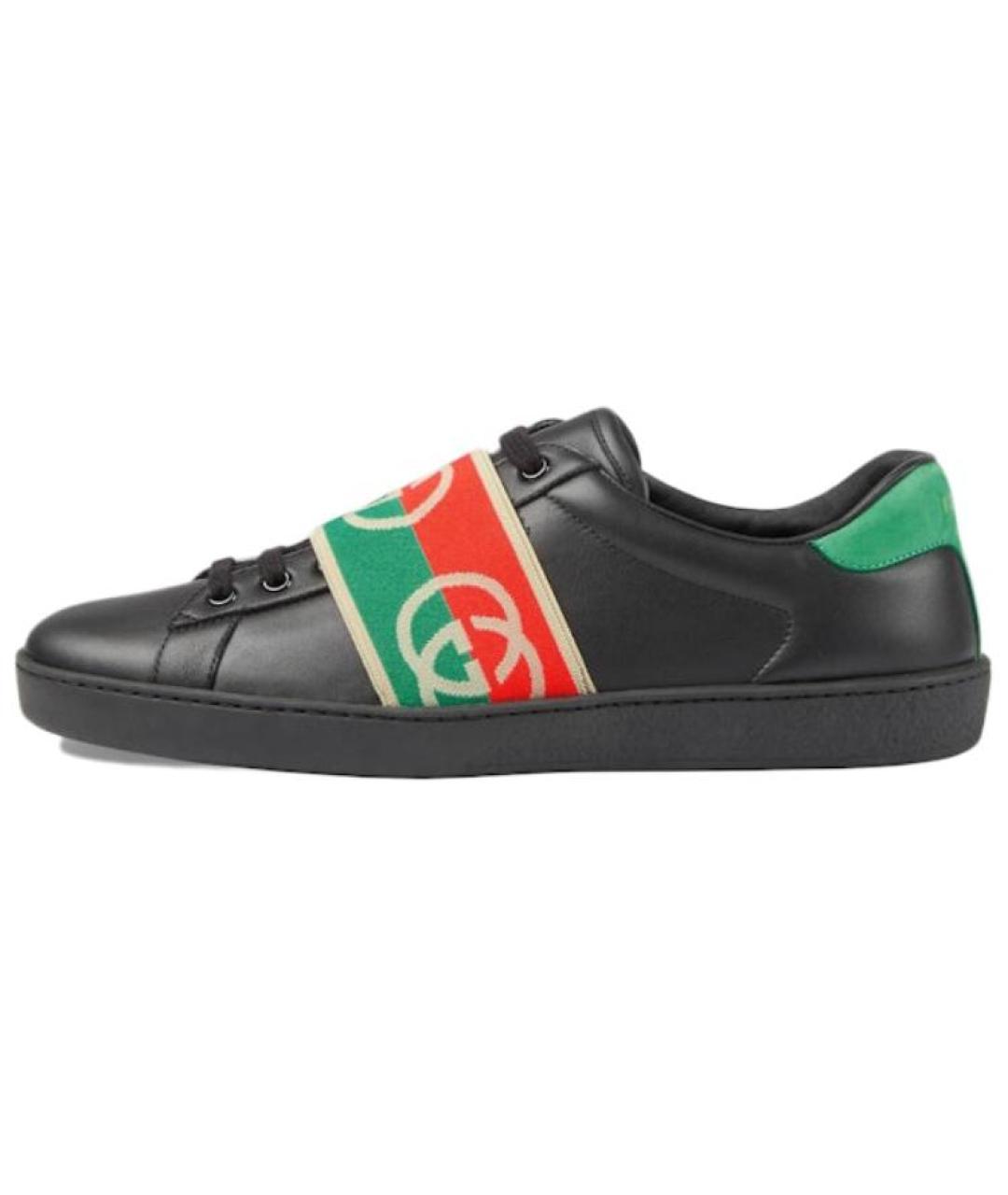 GUCCI Черные низкие кроссовки / кеды, фото 2