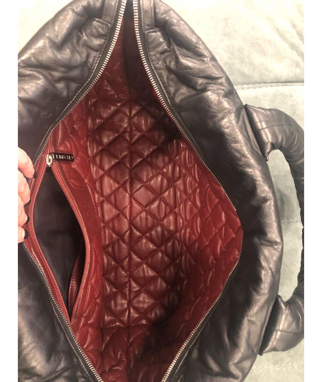 CHANEL Черная кожаная сумка тоут, фото 7