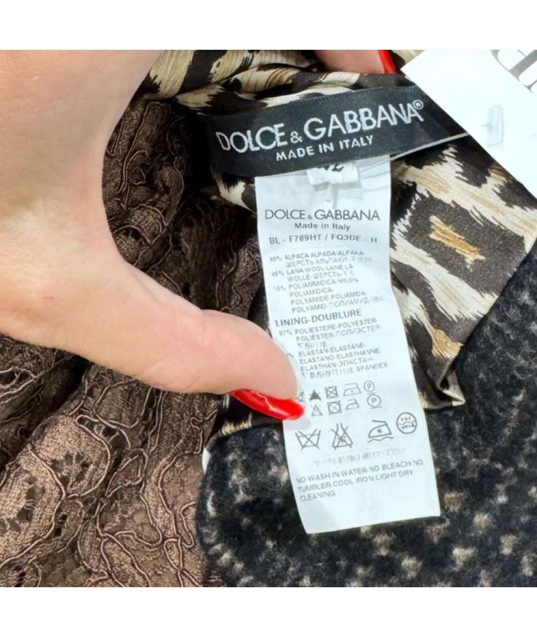 DOLCE&GABBANA Коричневый костюм с юбками, фото 6