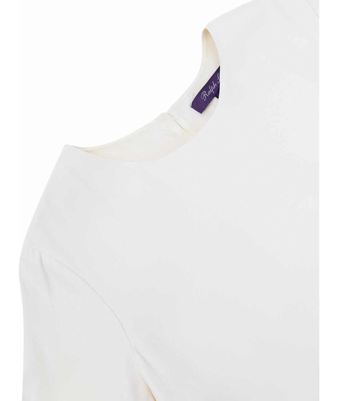 RALPH LAUREN PURPLE LABEL Белая вискозная блузы, фото 5