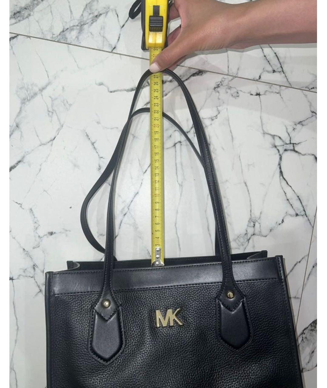 MICHAEL KORS Черная кожаная сумка тоут, фото 5