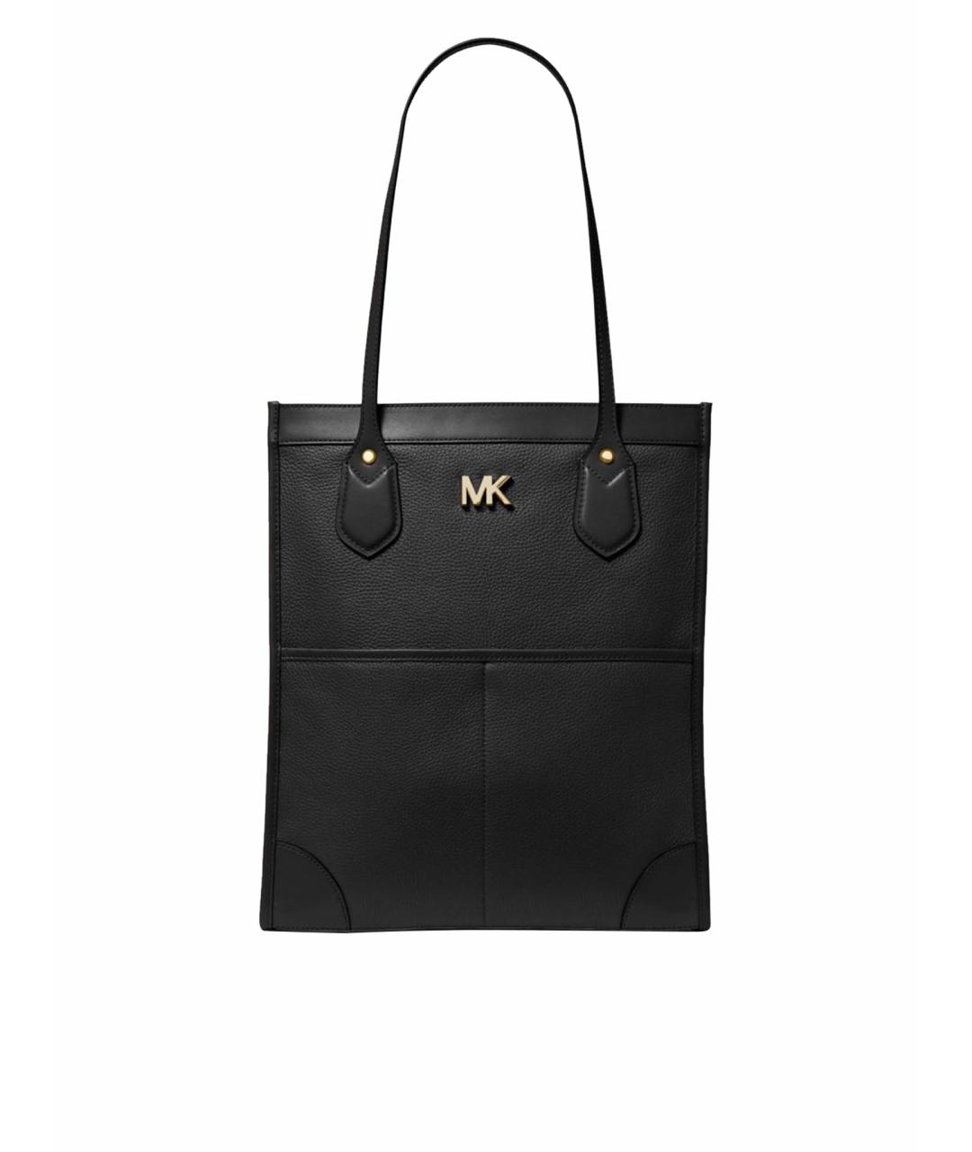 MICHAEL KORS Черная кожаная сумка тоут, фото 1