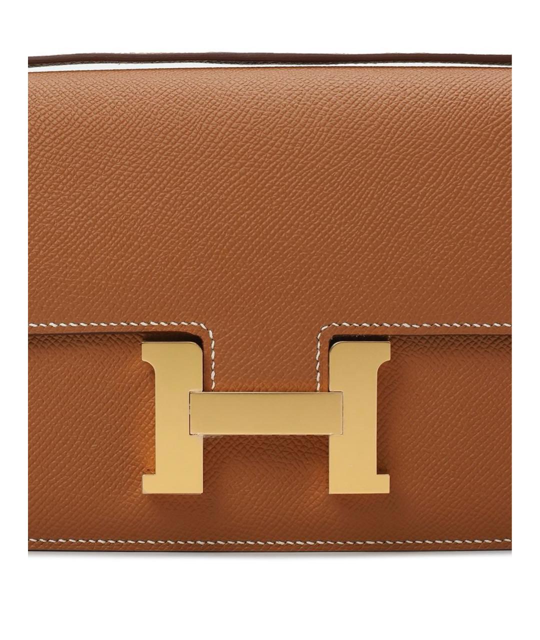 HERMES Бежевая кожаная сумка через плечо, фото 6