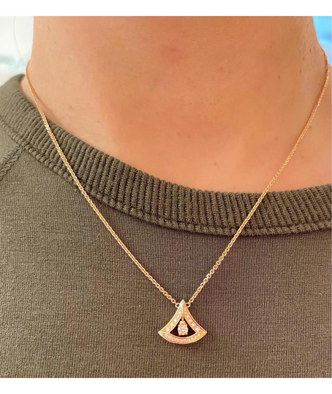 BVLGARI Золотая подвеска из розового золота, фото 3