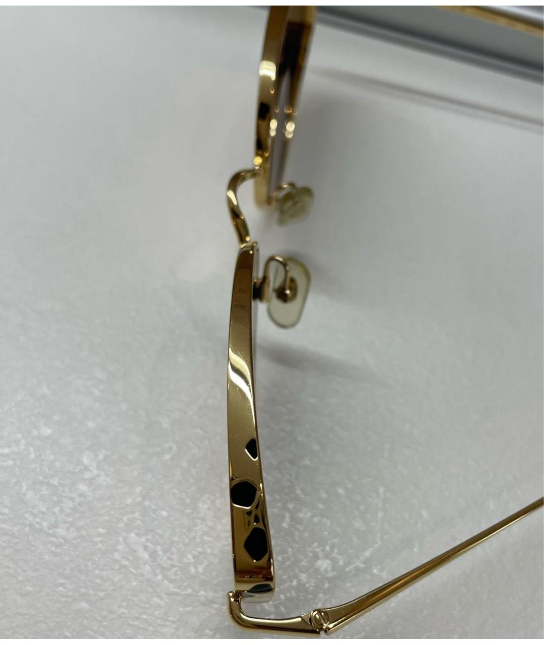 CARTIER Коричневые металлические солнцезащитные очки, фото 3