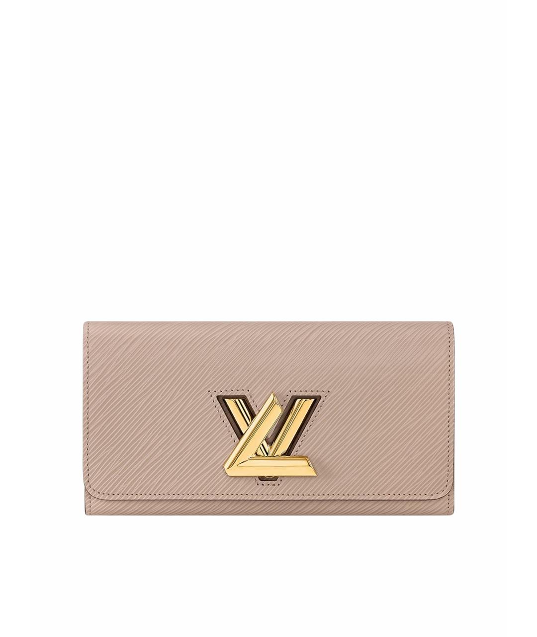 LOUIS VUITTON Бежевый кожаный кошелек, фото 1