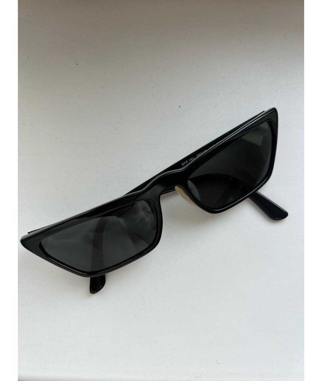 PRADA Черные пластиковые солнцезащитные очки, фото 7
