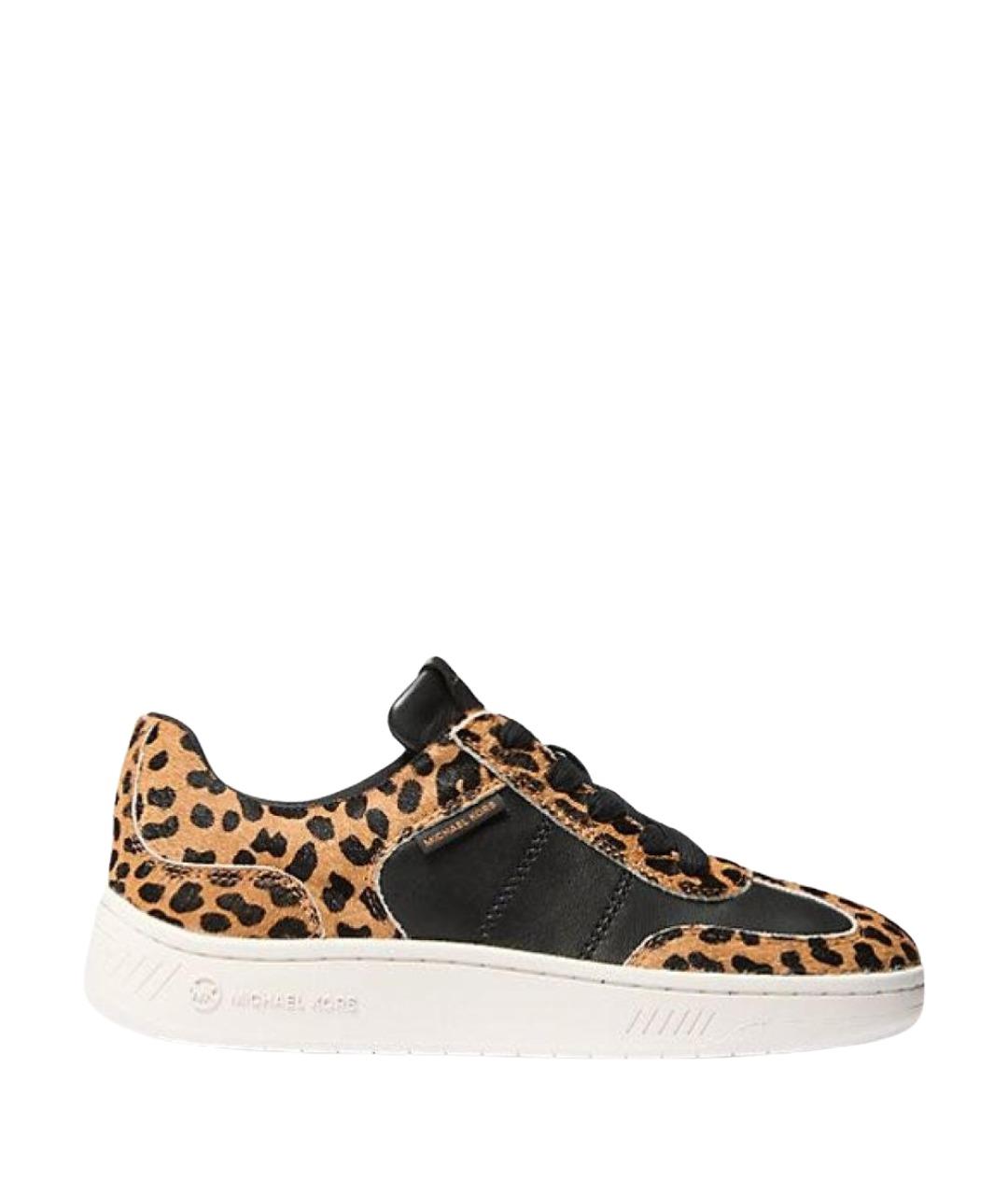 MICHAEL KORS Коричневые текстильные кеды, фото 1